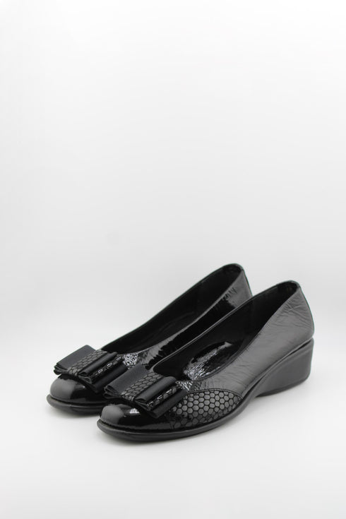 DFC Relax Textured Wedge Slip-On with Bow